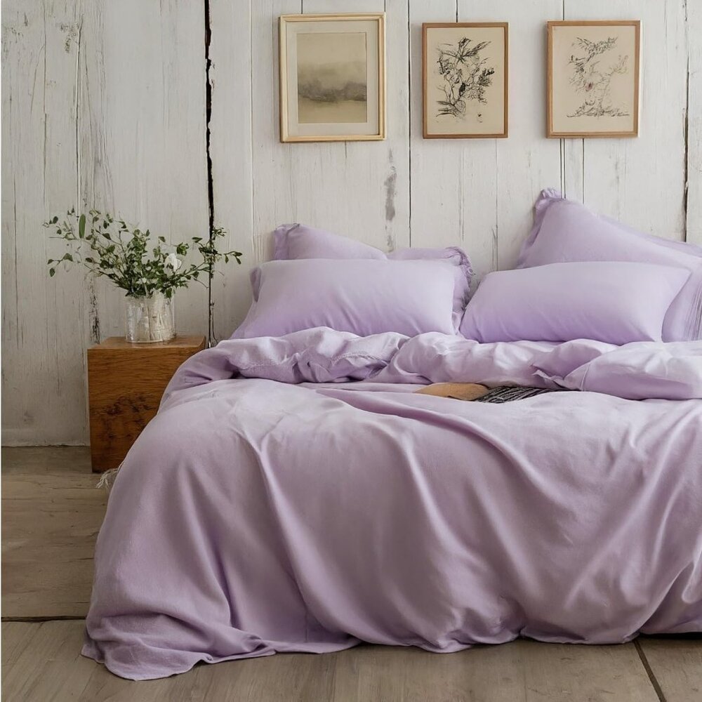 303-LS-DCS-F Duvet Cover, Full, Purple